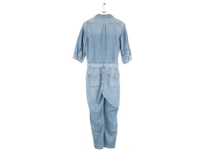 Bash Blaue Baumwoll-Jumpsuit - Ansicht 3