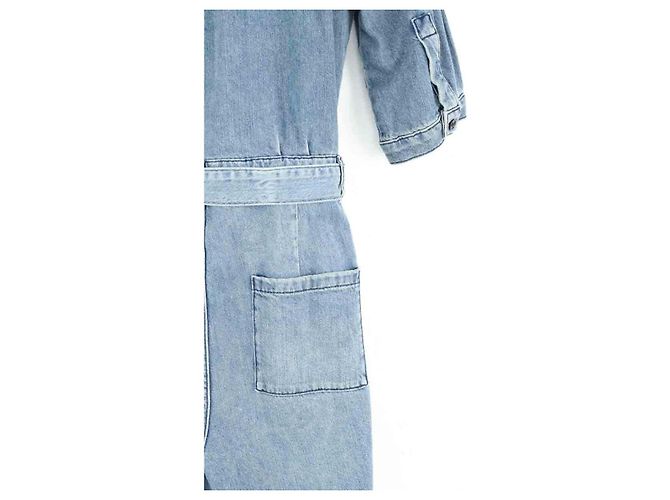 Bash Blaue Baumwoll-Jumpsuit - Ansicht 4