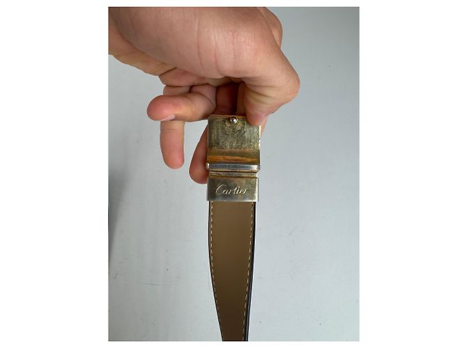 Vintage Cartier Ledergürtel schwarz - Ansicht 5