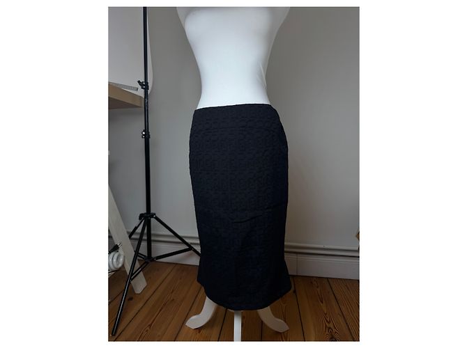 Vintage Fendi Roma Monogramm Canvas Rock m Schwarz - Ansicht 14