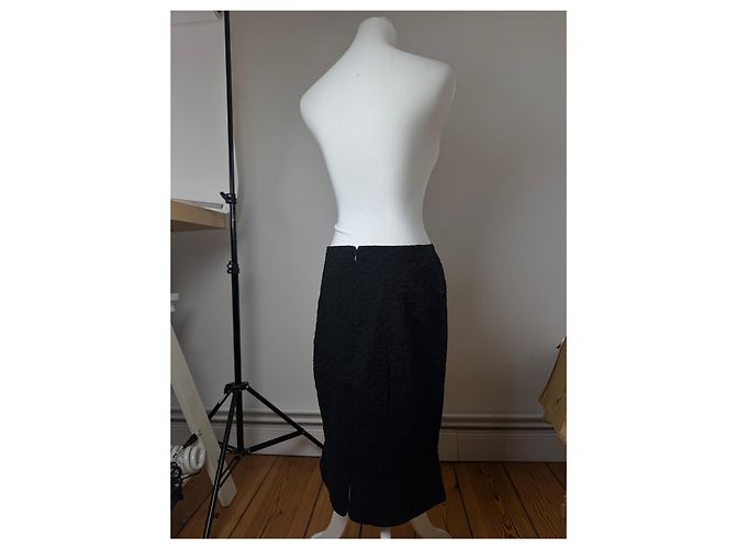 Vintage Fendi Roma Monogramm Canvas Rock m Schwarz - Ansicht 3
