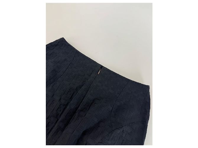 Vintage Fendi Roma Monogramm Canvas Rock m Schwarz - Ansicht 8