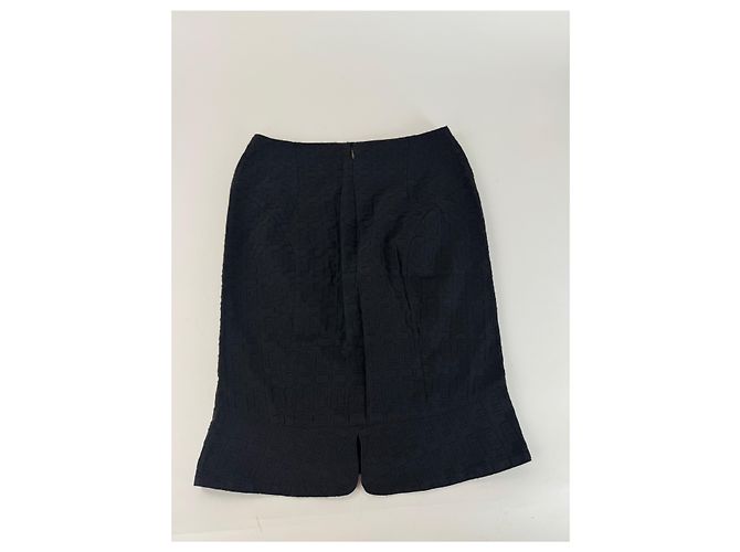 Vintage Fendi Roma Monogramm Canvas Rock m Schwarz - Ansicht 9