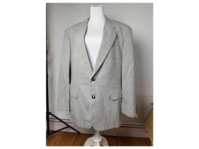 Vintage Dior wool blazer L grey - view 13