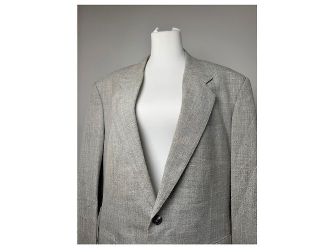 Vintage Dior wool blazer L grey - view 14