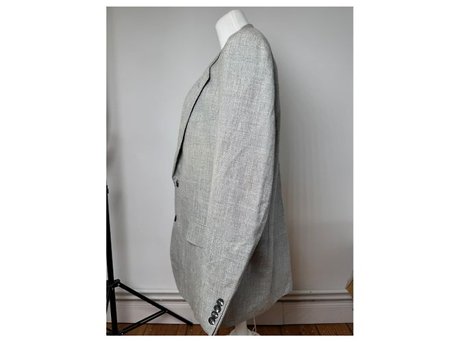 Vintage Dior wool blazer L grey - view 2