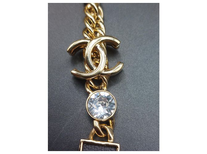 Collana a catena con nodo Chanel oro D'oro - vista 4