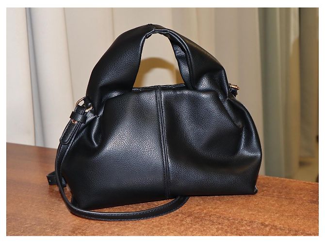 Borsa a mano Polène Number Nine in pelle nera Nero - vista 2