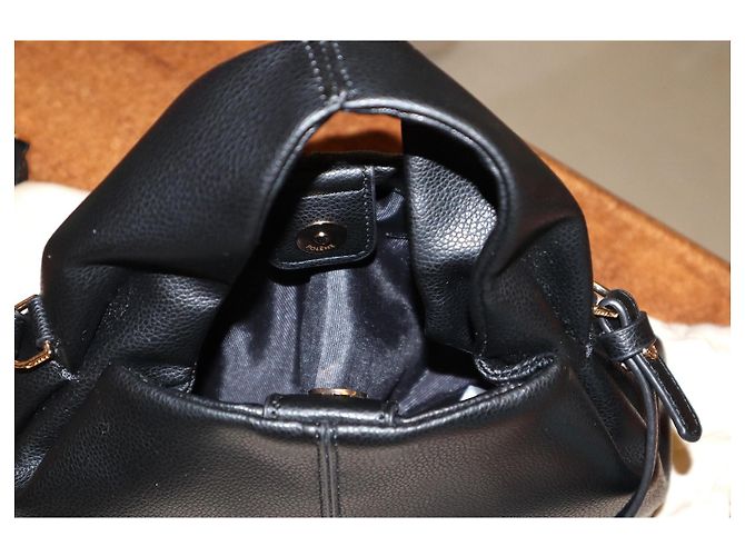 Borsa a mano Polène Number Nine in pelle nera Nero - vista 7