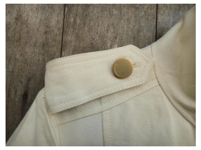 Chaqueta Saharienne Gloverall Crema Algodón - vista 10