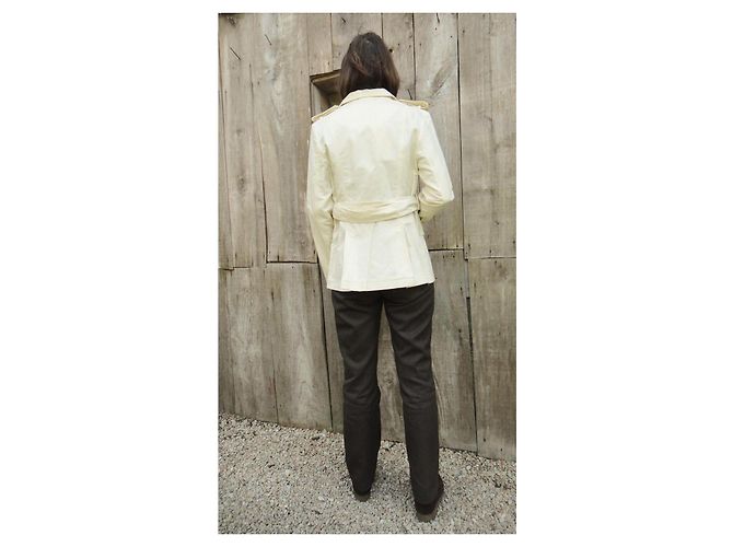 Chaqueta Saharienne Gloverall Crema Algodón - vista 3