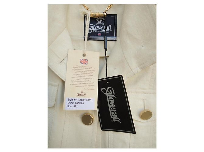Chaqueta Saharienne Gloverall Crema Algodón - vista 4