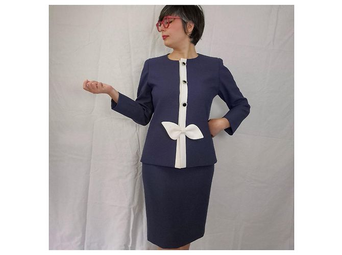 Tailleur gonna Pierre Cardin stile navy Blu Blu navy - vista 6