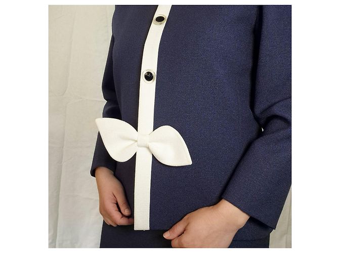 Tailleur gonna Pierre Cardin stile navy Blu Blu navy - vista 7
