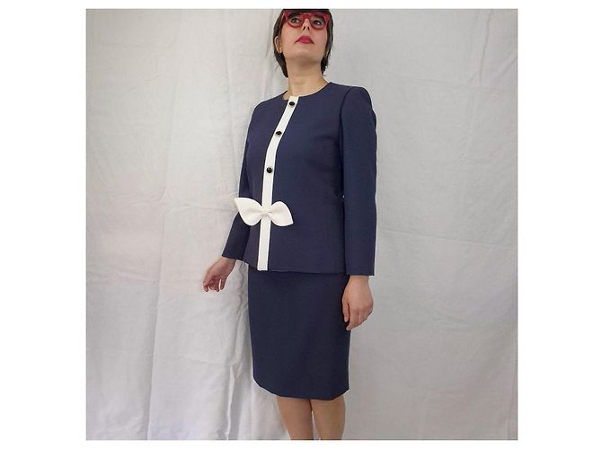 Tailleur gonna Pierre Cardin stile navy Blu Blu navy - vista 8