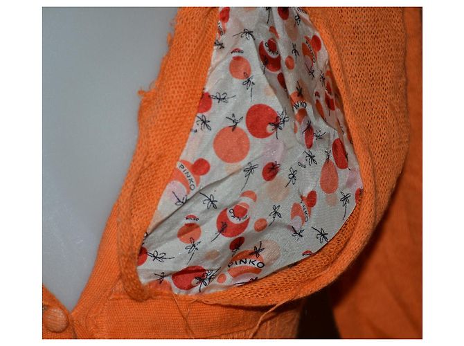 Cárdigan Pinko naranja algodón cachemira M - vista 3