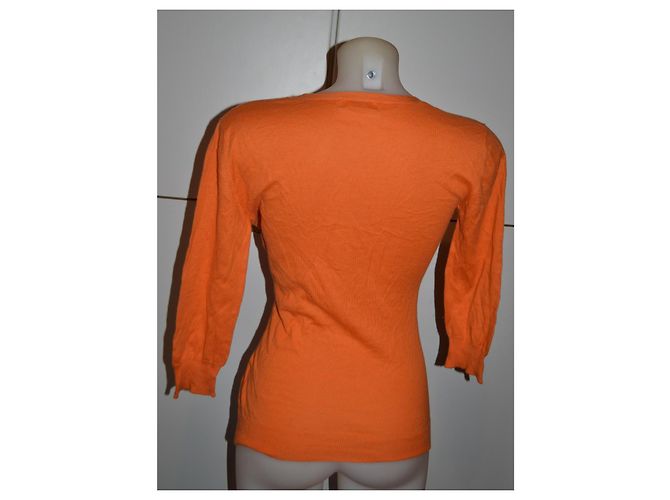 Cárdigan Pinko naranja algodón cachemira M - vista 5