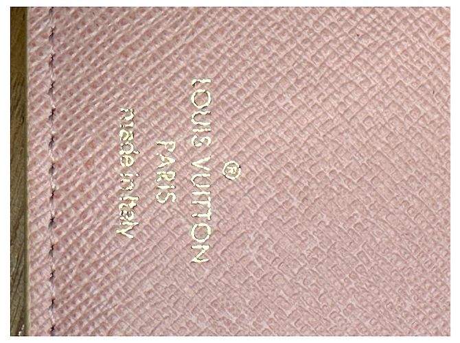 Louis Vuitton Cartera Victorine Vallet en lona Damier Azur Rosa Beige Gris - vista 7