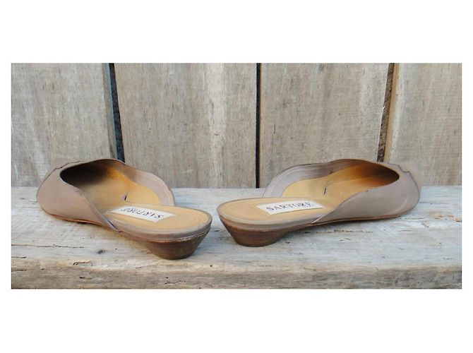 Mules Sartore in pelle beige - vista 4