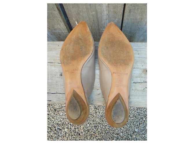 Mules Sartore in pelle beige - vista 5