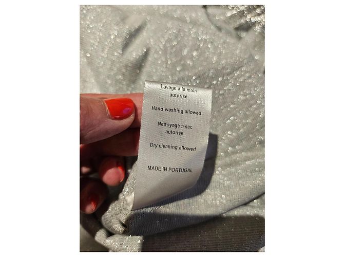 Paco Rabanne gerafftes Kleid mit metallischem Effekt Silber - Ansicht 7