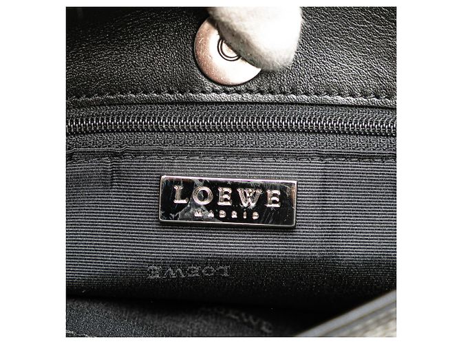 Bolso tote de cuero negro Anagram LOEWE - vista 5