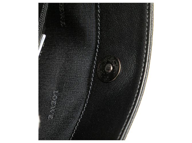 Bolso tote de cuero negro Anagram LOEWE - vista 7