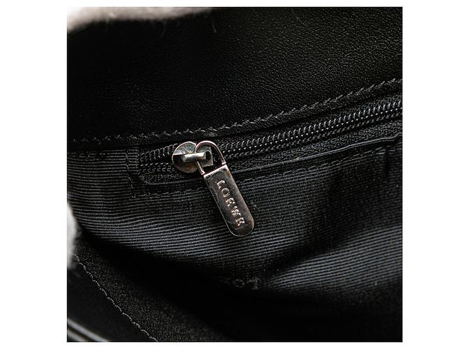Bolso tote de cuero negro Anagram LOEWE - vista 9