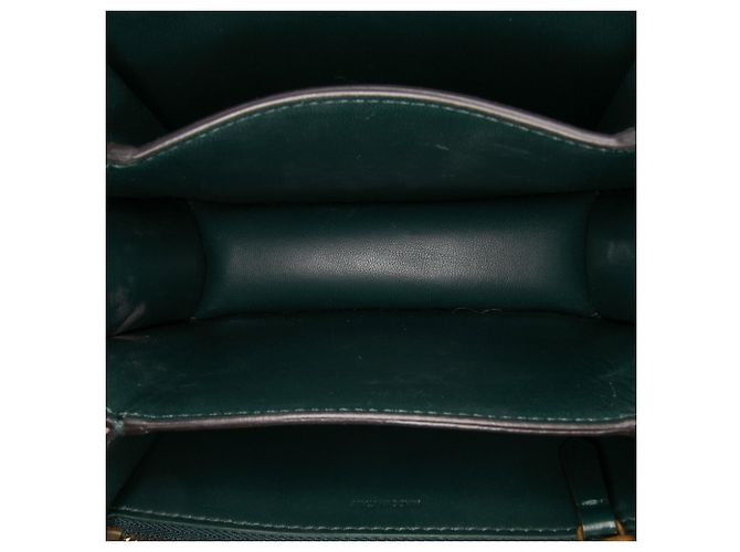 Classic Box Céline Celine Verde Pequeño Cuero de Ternera Caja Clásica - vista 4