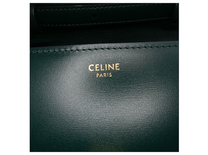 Classic Box Céline Celine Verde Pequeño Cuero de Ternera Caja Clásica - vista 5