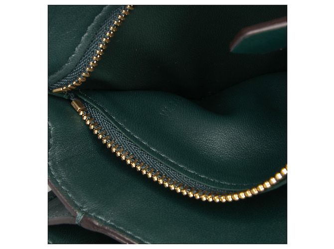 Classic Box Céline Celine Verde Pequeño Cuero de Ternera Caja Clásica - vista 6