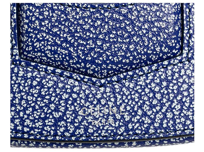 Céline Celine Blu Piccolo Trotteur in Pelle di Capra - vista 11