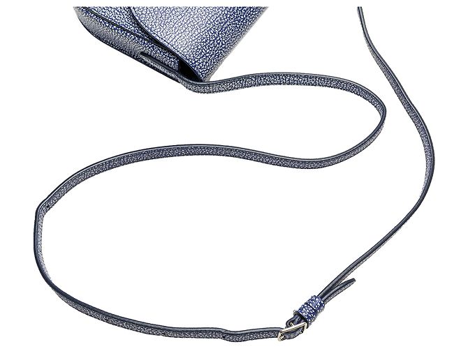 Céline Celine Blu Piccolo Trotteur in Pelle di Capra - vista 12