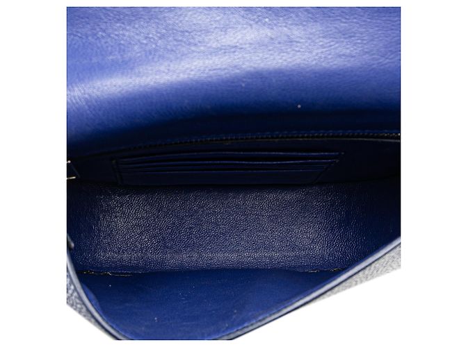 Céline Celine Blu Piccolo Trotteur in Pelle di Capra - vista 4