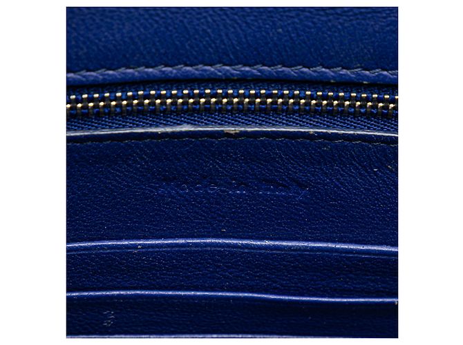 Céline Celine Blu Piccolo Trotteur in Pelle di Capra - vista 5