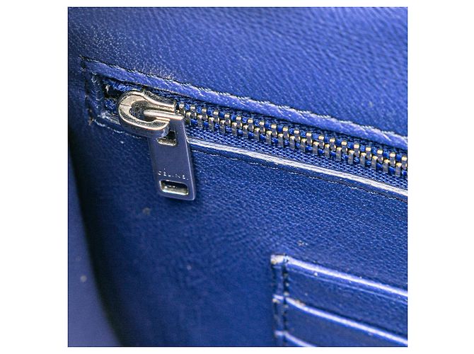 Céline Celine Blu Piccolo Trotteur in Pelle di Capra - vista 7