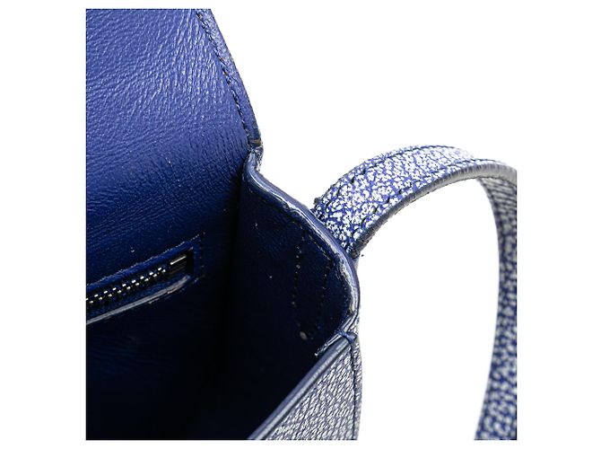 Céline Celine Blu Piccolo Trotteur in Pelle di Capra - vista 8