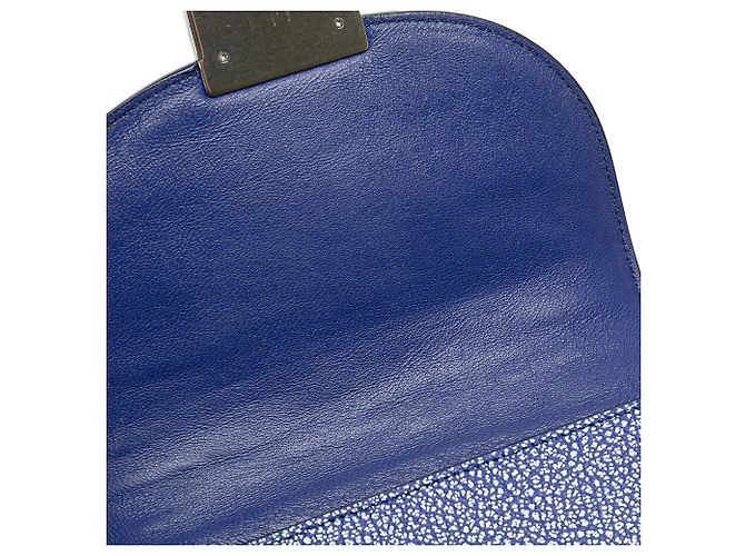 Céline Celine Blu Piccolo Trotteur in Pelle di Capra - vista 9