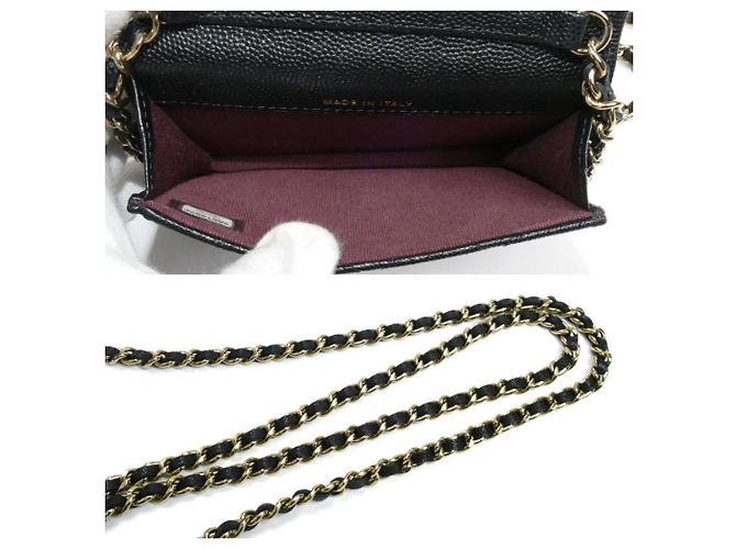 Wallet On Chain Portafoglio Chanel On Chain Nero - vista 7