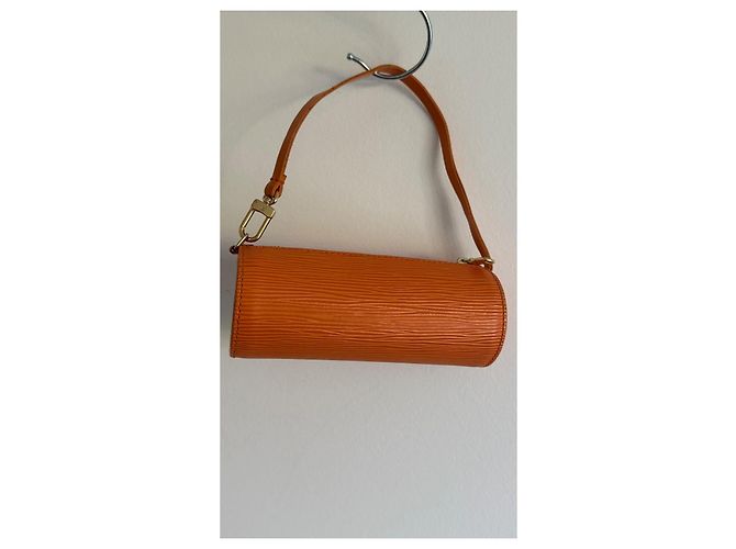 Louis Vuitton Papillon Borsa in pelle arancione - vista 4