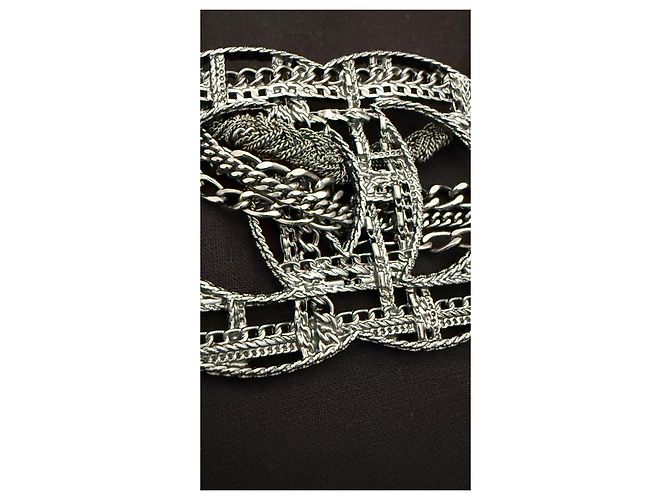 Coco Crush Collana Chanel CC Argentata Metallo Argento - vista 11