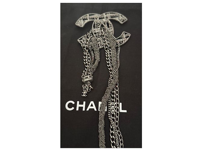 Coco Crush Collana Chanel CC Argentata Metallo Argento - vista 14