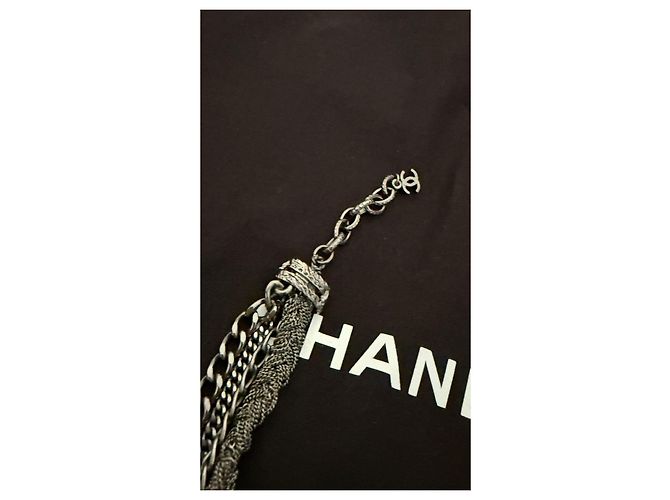 Coco Crush Collana Chanel CC Argentata Metallo Argento - vista 15