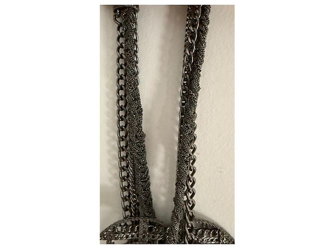 Coco Crush Collana Chanel CC Argentata Metallo Argento - vista 5