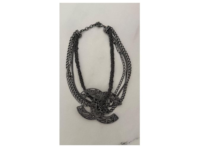 Coco Crush Collana Chanel CC Argentata Metallo Argento - vista 6