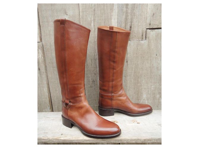 Botas Sartore de cuero marrón Castaño - vista 2