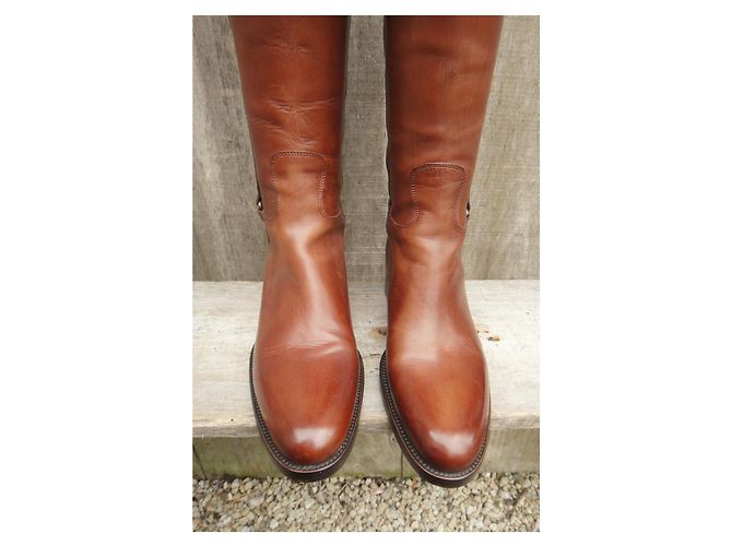 Botas Sartore de cuero marrón Castaño - vista 3