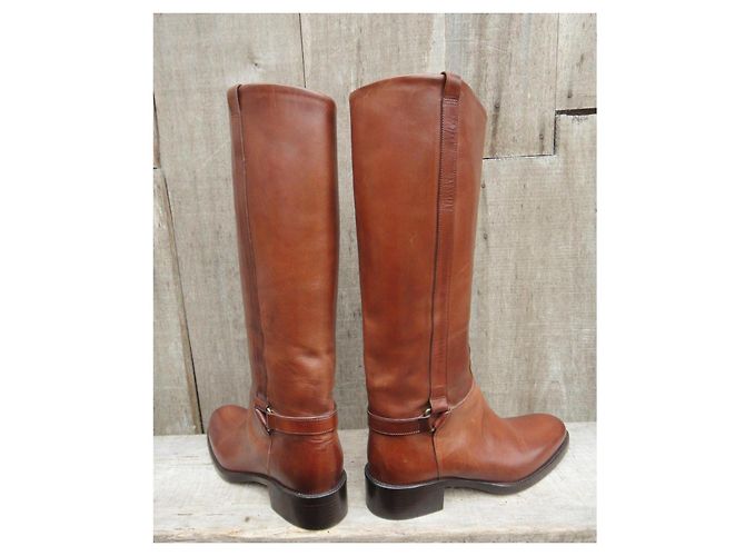 Botas Sartore de cuero marrón Castaño - vista 4