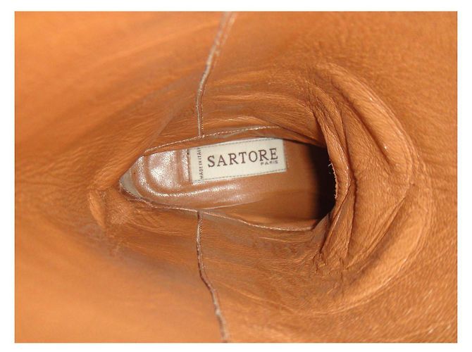 Botas Sartore de cuero marrón Castaño - vista 8