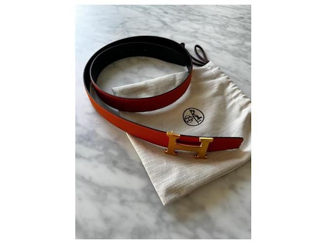 Constance Hermès Gürtel aus Leder Orange - Ansicht 2